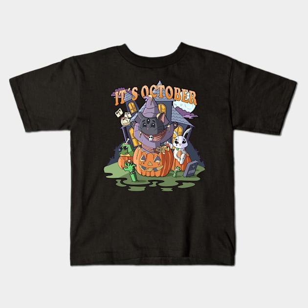 it´s october Kids T-Shirt by Runicat